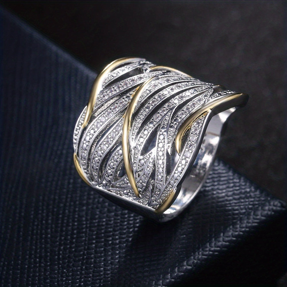 Bague élégante à plusieurs couches en torsion