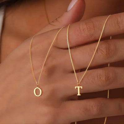 Collier avec lettres d'amour initiales | Or