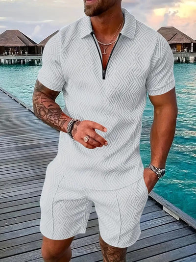 Porter | Ensemble Chemise et Short d'Été Coupe Décontractée pour Homme