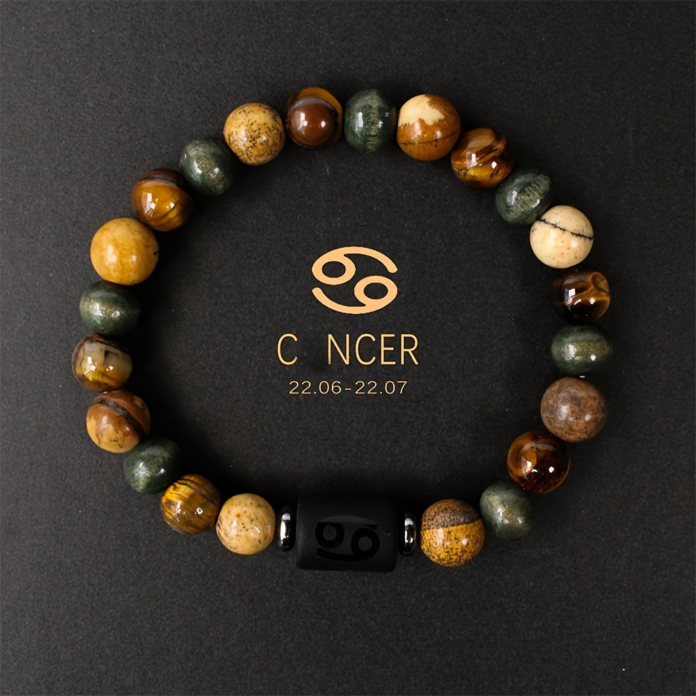Bracelet Zodiaque en Pierres Naturelles – Ajustable et Unique