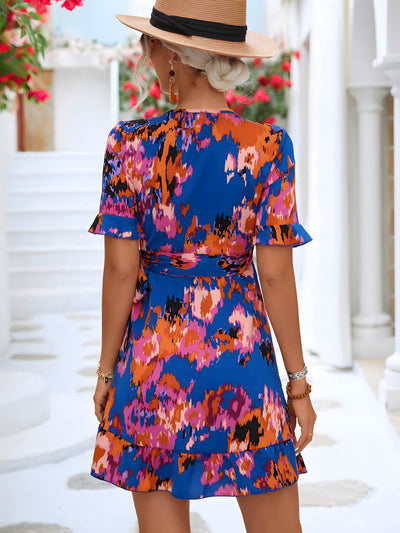 Lina - Robe à manches papillon et ceinture à la taille