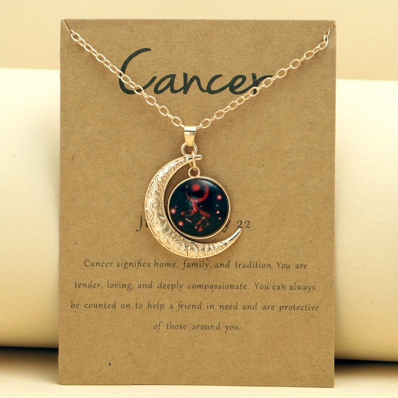Collier Signe du Zodiaque avec Pendentif Lune