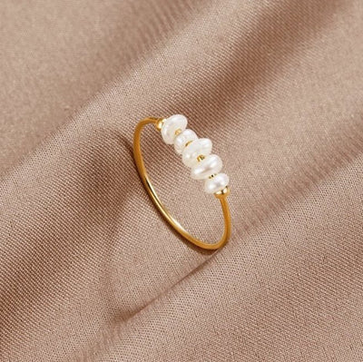 Silva - Bague en perles d'eau douce