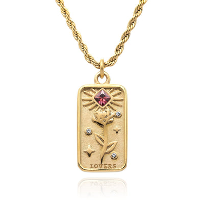 Collier Classique Tarot plaqué or 18K – Médaillons spirituels