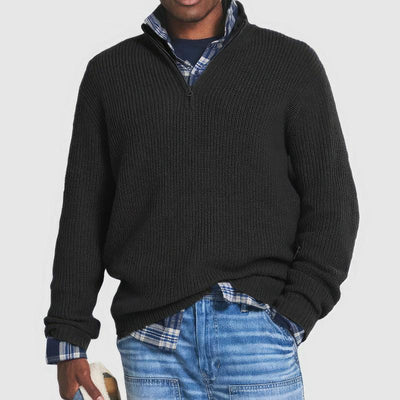 David | PULL EN MAILLE ZIPPÉ POUR HOMMES