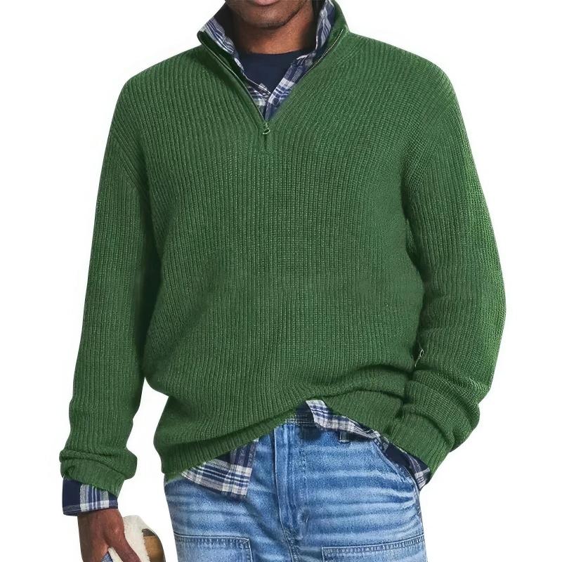 David | PULL EN MAILLE ZIPPÉ POUR HOMMES