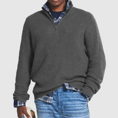 David | PULL EN MAILLE ZIPPÉ POUR HOMMES