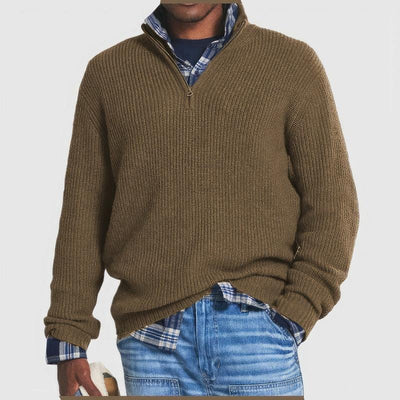 David | PULL EN MAILLE ZIPPÉ POUR HOMMES