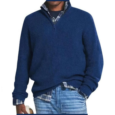 David | PULL EN MAILLE ZIPPÉ POUR HOMMES