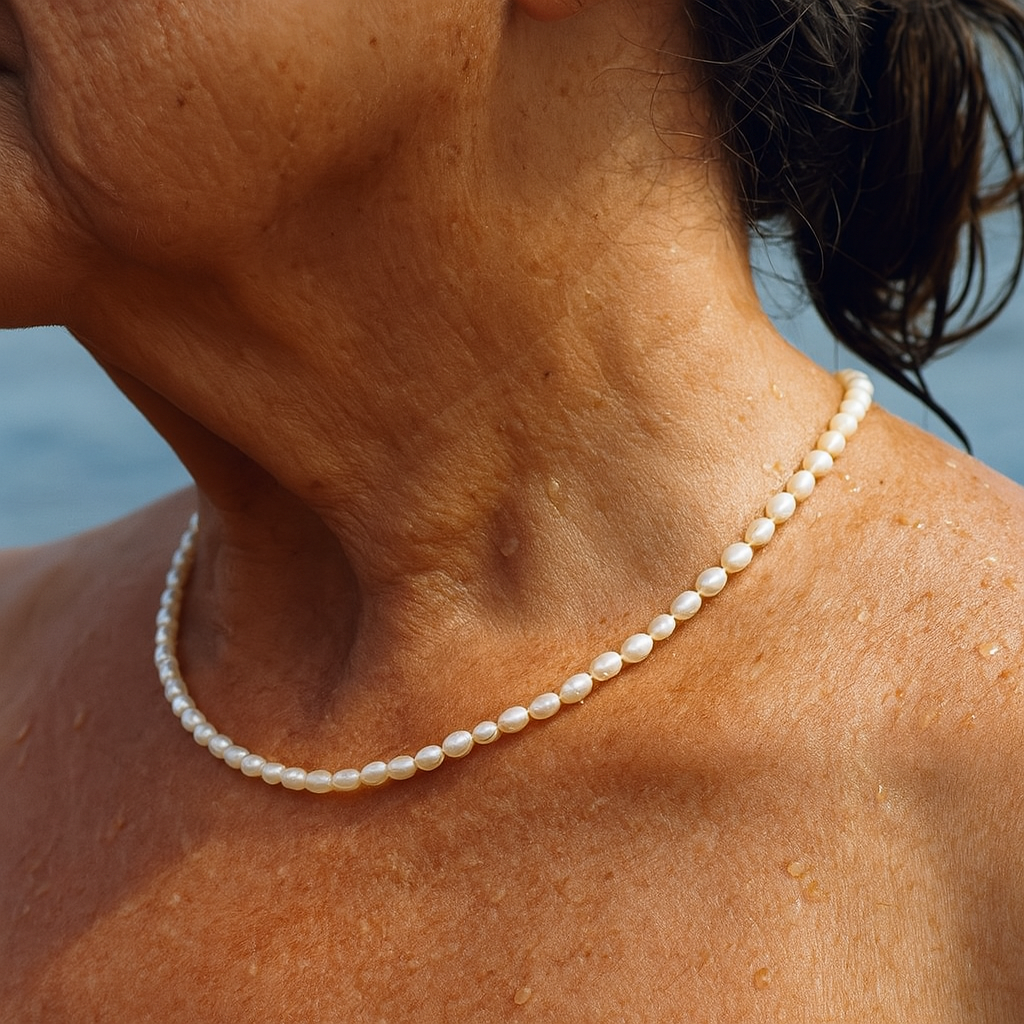 Collier ras-du-cou perles d’eau douce