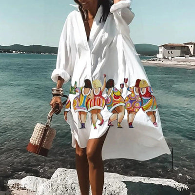 Daenerys | Robe chemise légère de style côtier avec une coupe polyvalente pour femmes