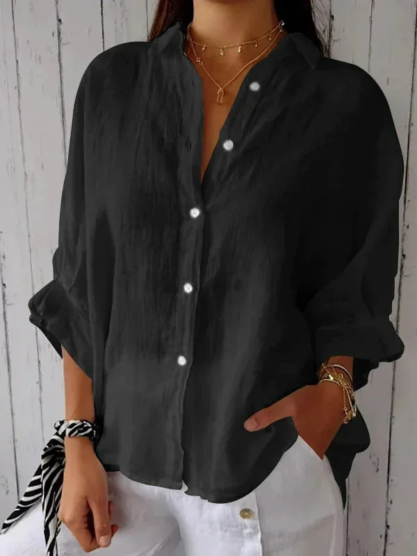 Janine | Chemise Manches 3/4 pour femme | oversize