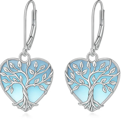 Boucles d’oreilles cœur arbre de vie