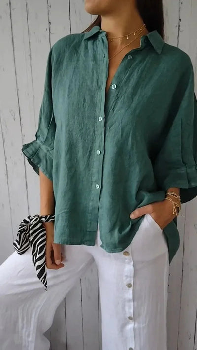 Janine | Chemise Manches 3/4 pour femme | oversize