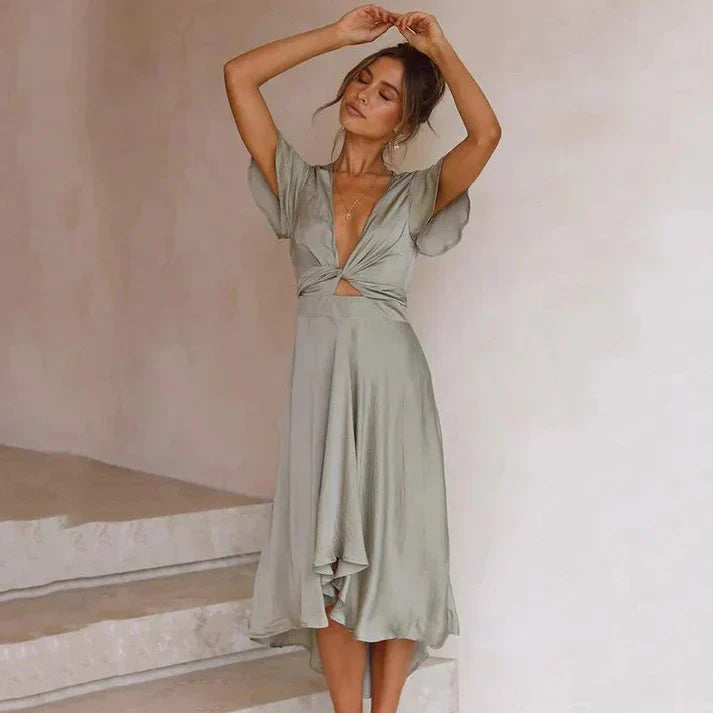 Tinsley | Élégante Robe Midi d'Inspiration Vintage au Silhouette Classique pour Femme