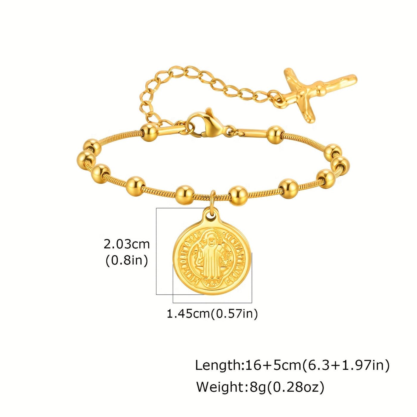 🇫🇷 Bracelet Benedict design français en or 18K