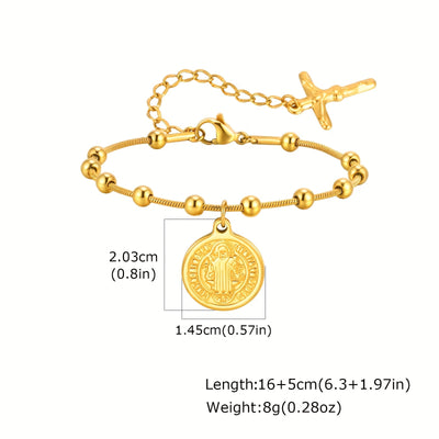🇫🇷 Bracelet Benedict design français en or 18K
