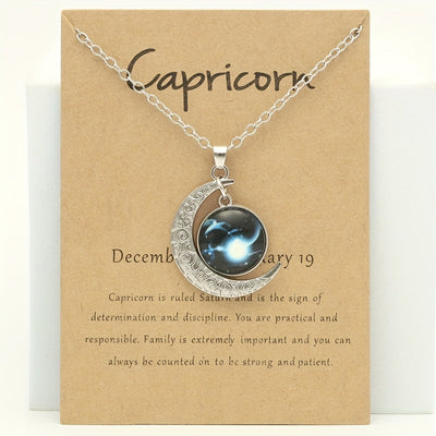 Collier Signe du Zodiaque avec Pendentif Lune