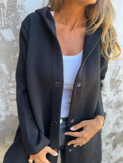 Tamara| Veste à capuche à poitrine simple pour femmes