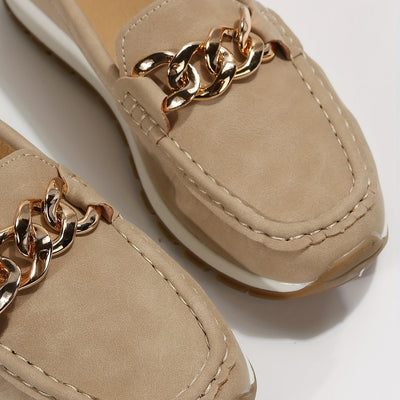 Victoire - Mocassins avec décoration en chaînes pour femmes