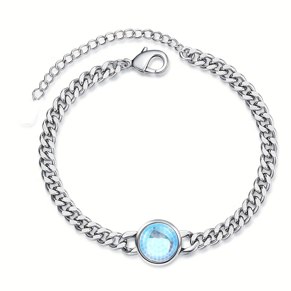 Bracelet chaîne en pierre de lune