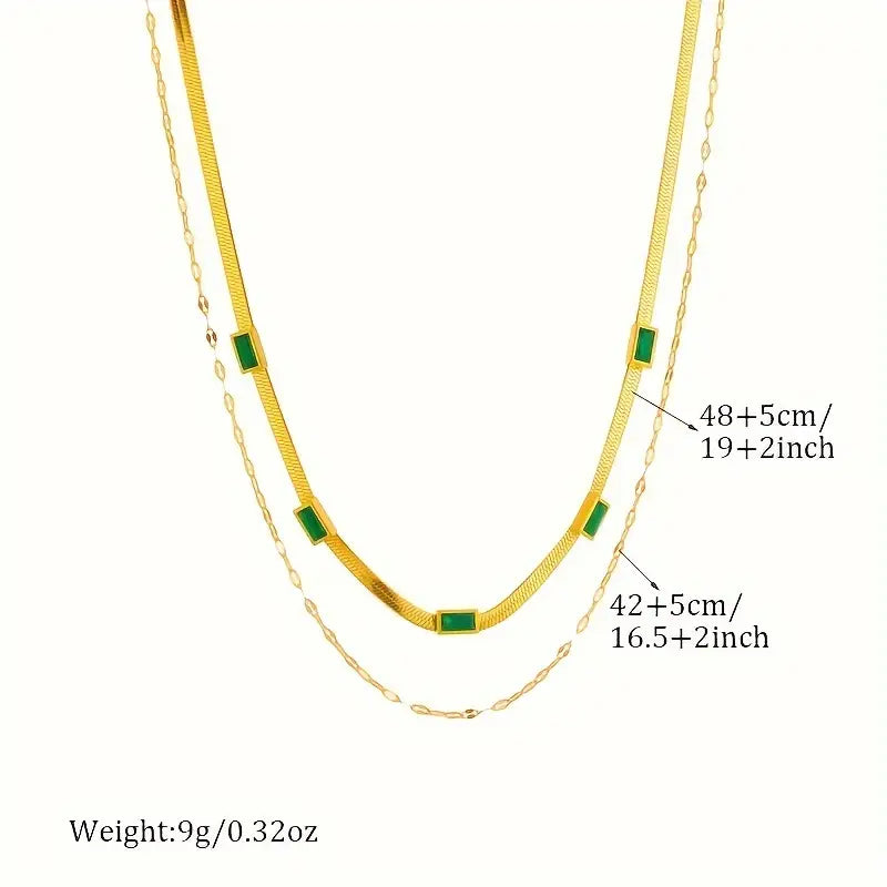 Collier Rétro Double Rang Sorella Gem | Or 18K