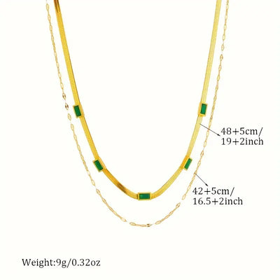 Collier Rétro Double Rang Sorella Gem | Or 18K