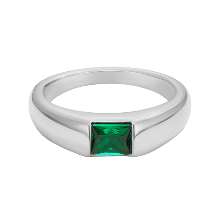 Bague en Argent Ember & Émeraude
