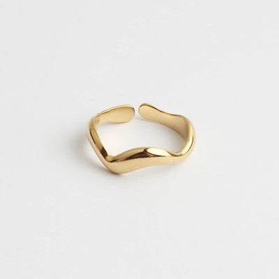 Waves – Bague – Acier inoxydable – Ajustable