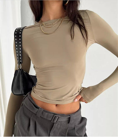 Nathalie | Top croisé pour femmes | Manches longues