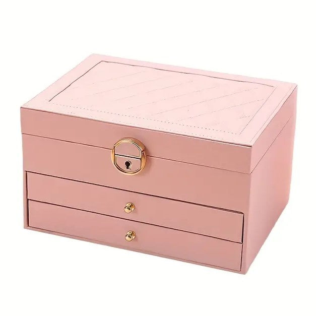 Boîte à bijoux pour femmes | Cuir multicouche