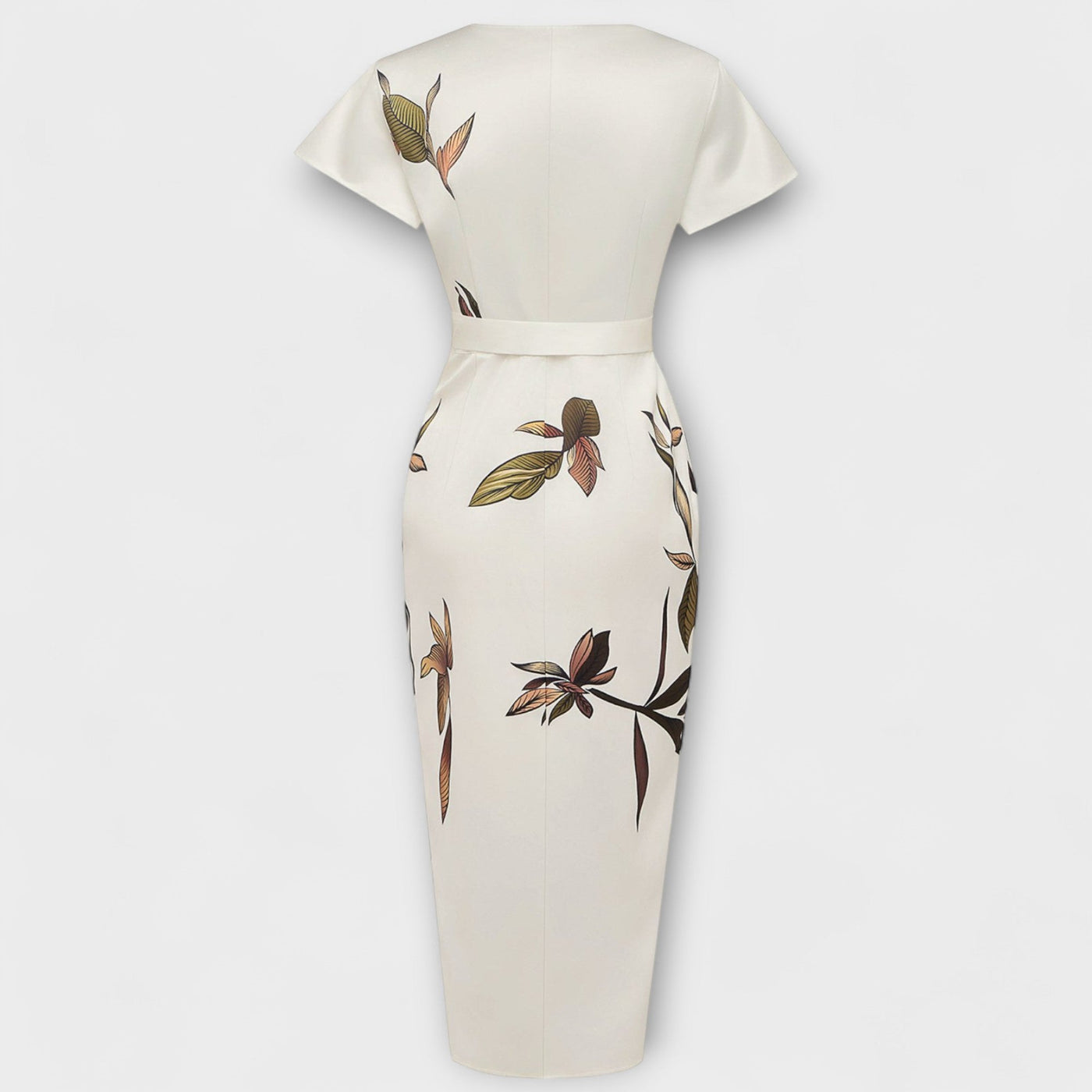 Léa | Robe portefeuille midi imprimée