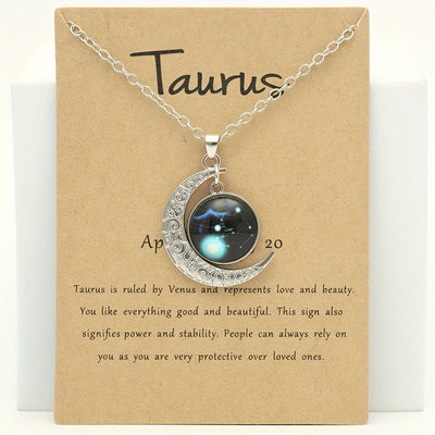 Collier Signe du Zodiaque avec Pendentif Lune
