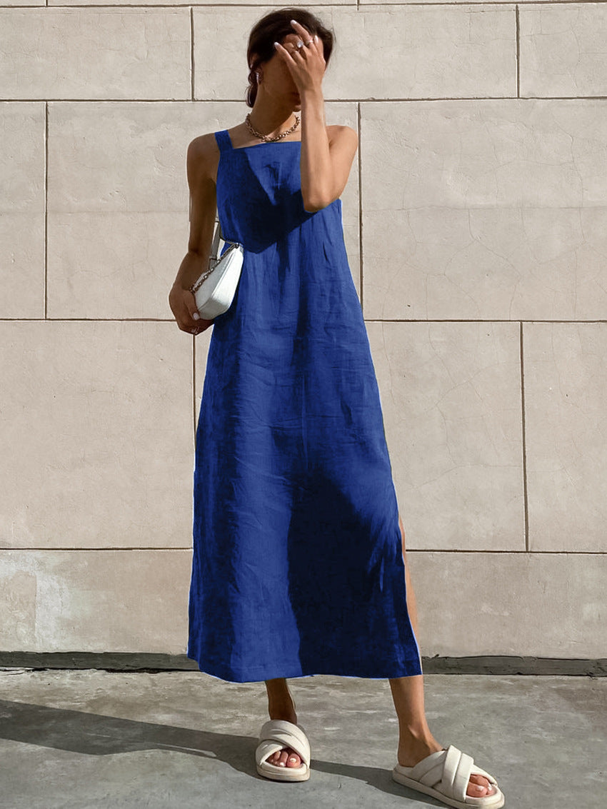 Rylee | Robe Midi Sans Manches avec Design Flottant pour Femmes