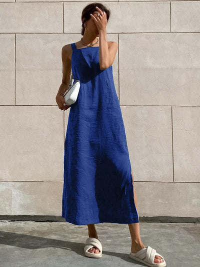 Rylee | Robe Midi Sans Manches avec Design Flottant pour Femmes