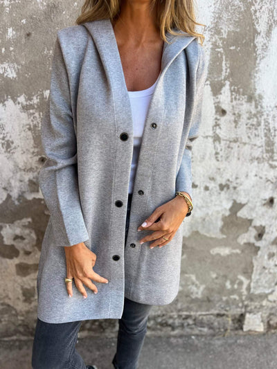 Tamara| Veste à capuche à poitrine simple pour femmes