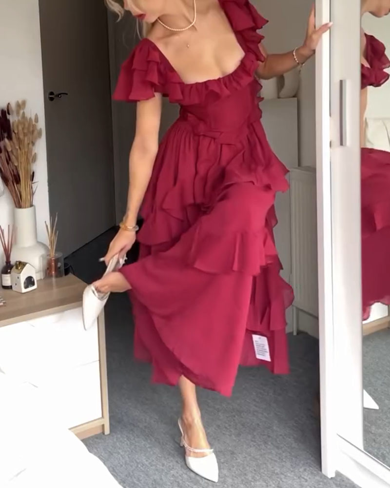 Quinlan - Robe Élégante Taille Haute avec Dentelle