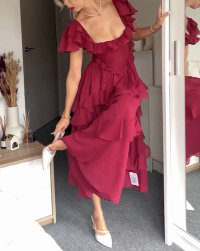 Quinlan - Robe Élégante Taille Haute avec Dentelle