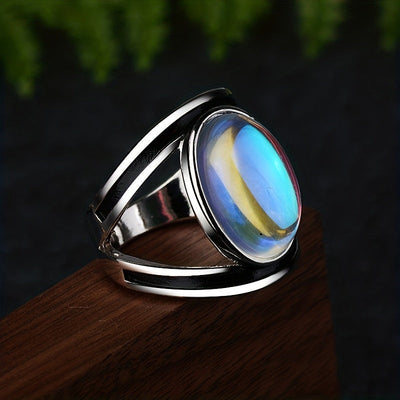 Bague ovale en pierre de lune