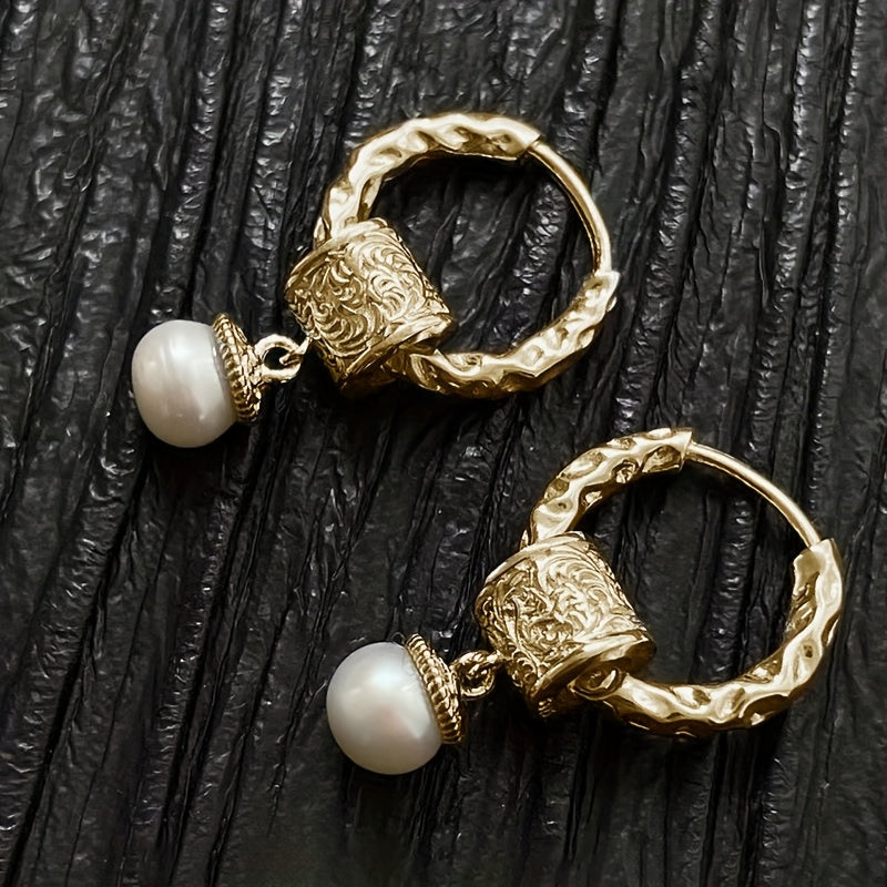 🇫🇷 Boucles d’oreilles design français des années 50 en vieil argent .925