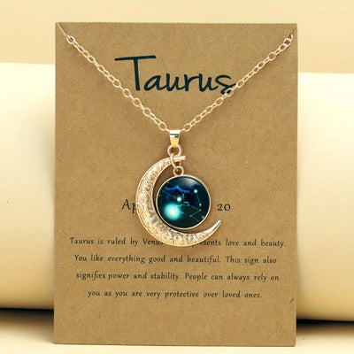 Collier Signe du Zodiaque avec Pendentif Lune