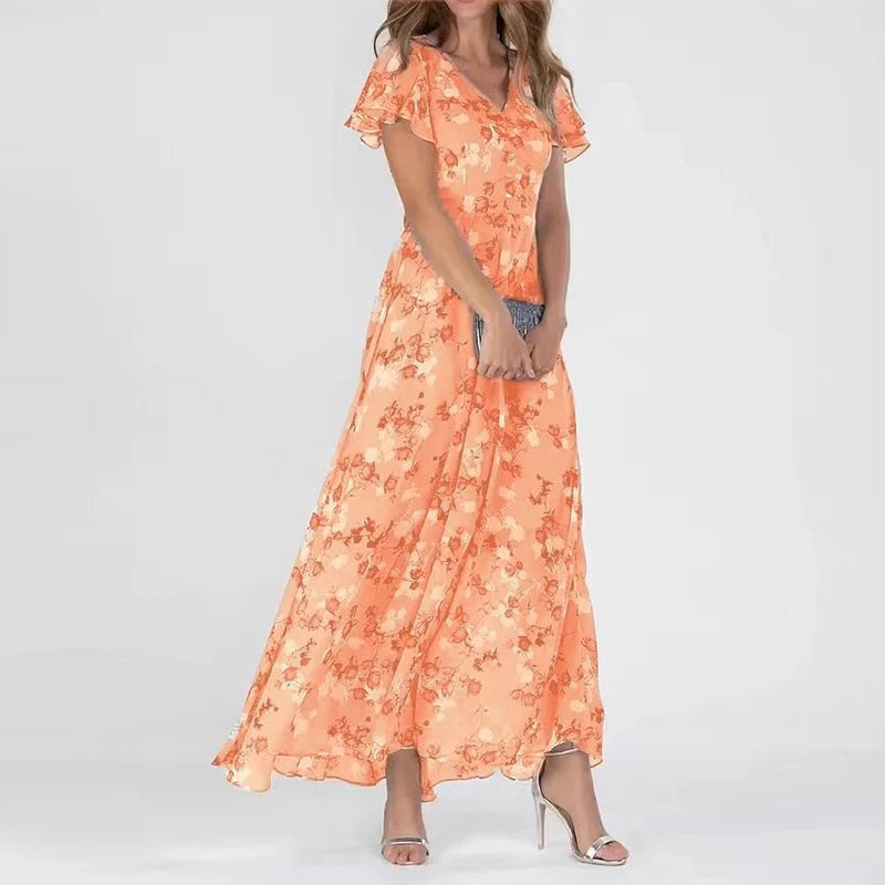 Jane | Robe fleurs Élégante pour femme | Midi