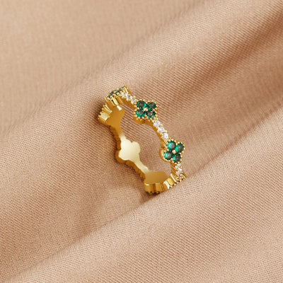 Marisol - Bague en Cristal en Forme de Trèfle