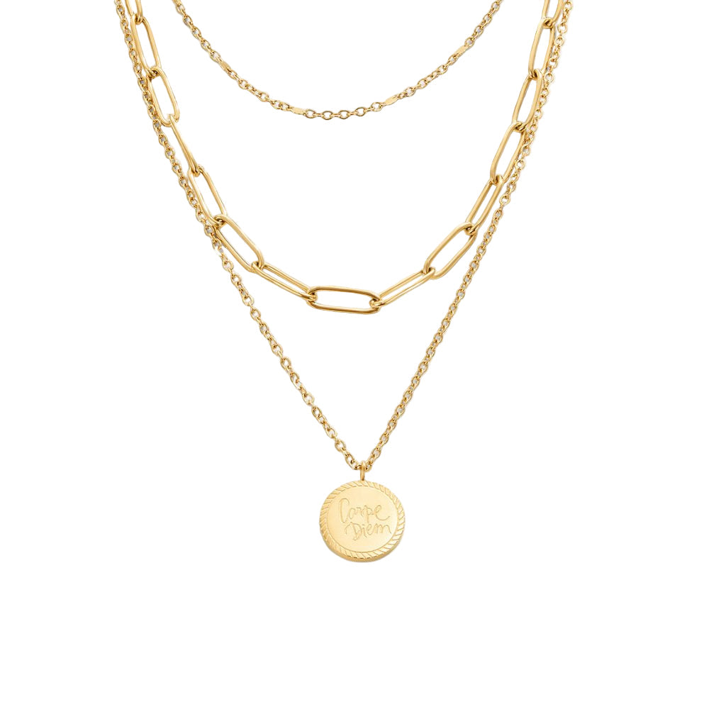 Collier Médaillon à Couches