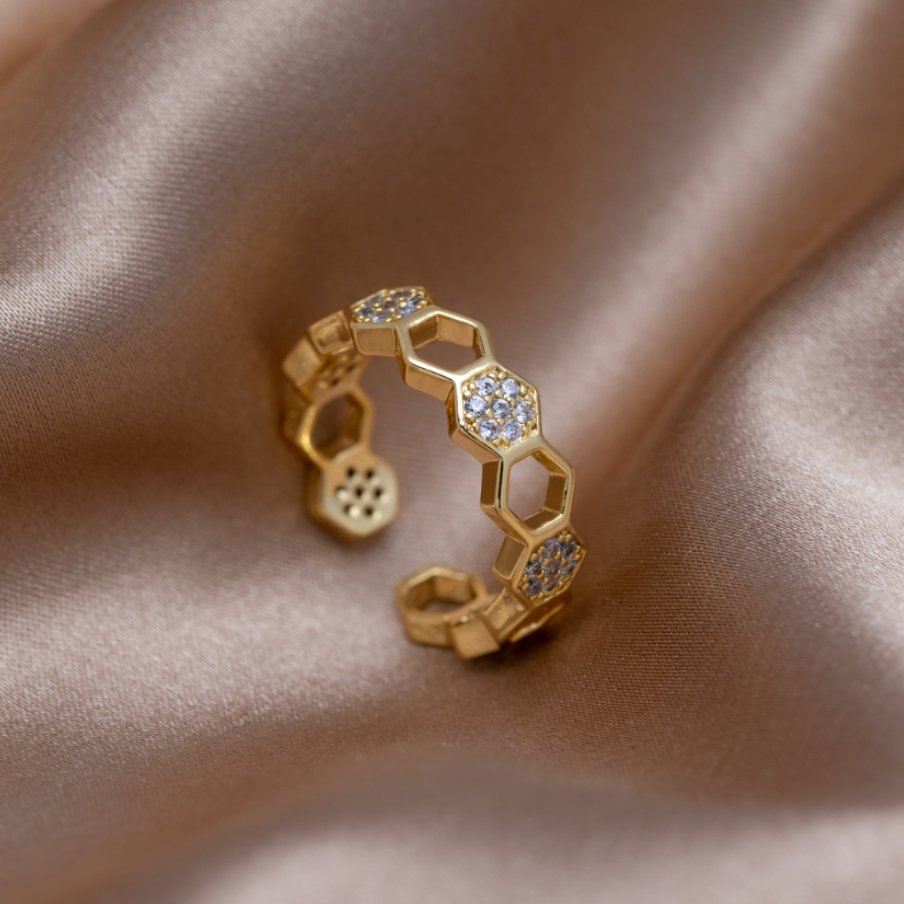 Cinthia - Bague en or et cristal