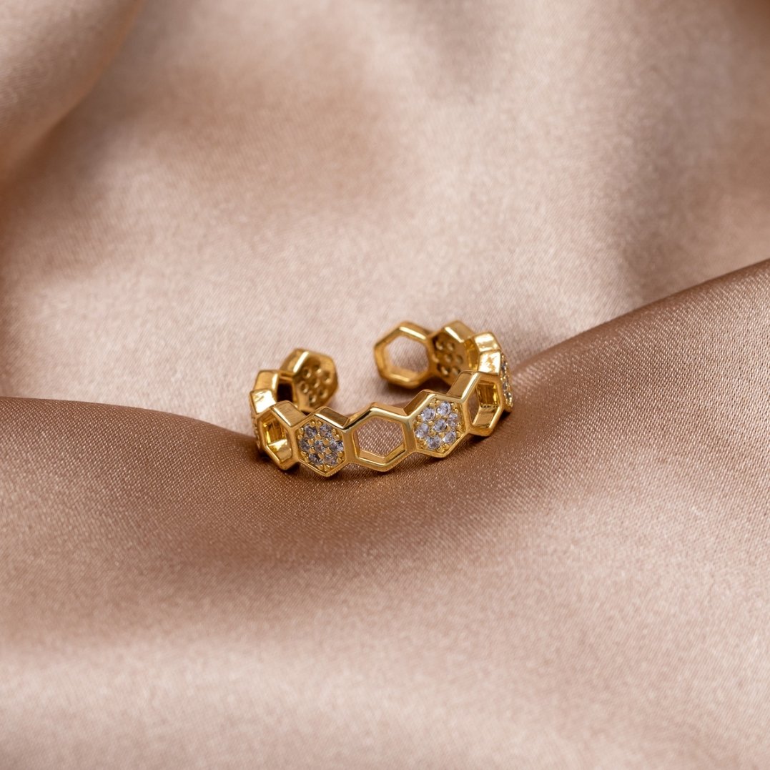 Cinthia - Bague en or et cristal