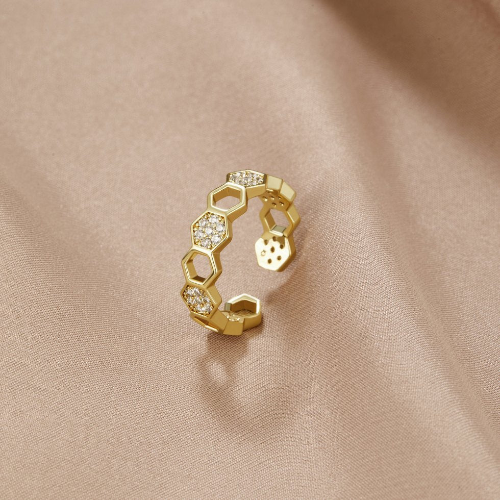 Cinthia - Bague en or et cristal
