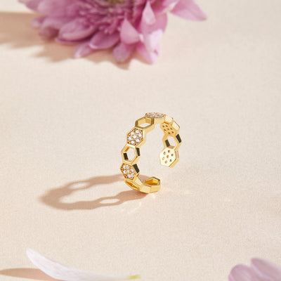 Cinthia - Bague en or et cristal