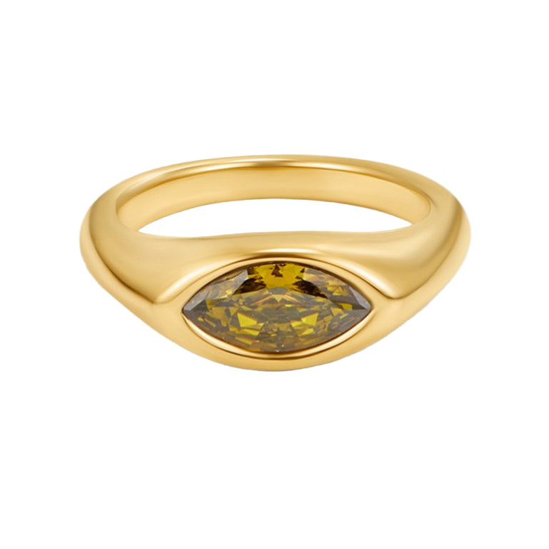 Bague en cristal vert d'Arizona