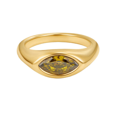 Bague en cristal vert d'Arizona